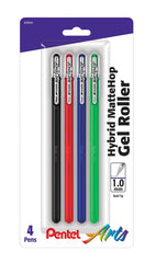 PENS PENTEL GEL ROLLER PRIMARY SET OF 4