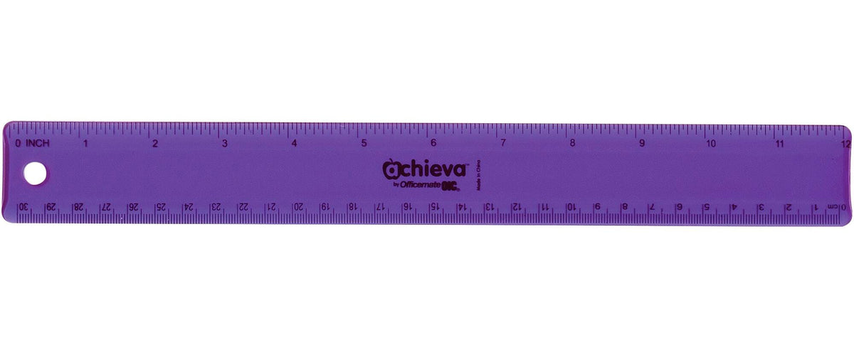 ACHIEVA RULERS FLEXIBLE 12IN ASST COLORS PACK OF 12