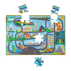 RACETRACK FLOOR PUZZLE AND PLAY SET