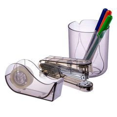 DESKTOP SET OFFICEMATE STAPLER/CUP/TAPE DISPENSER GRAY SET OF 3