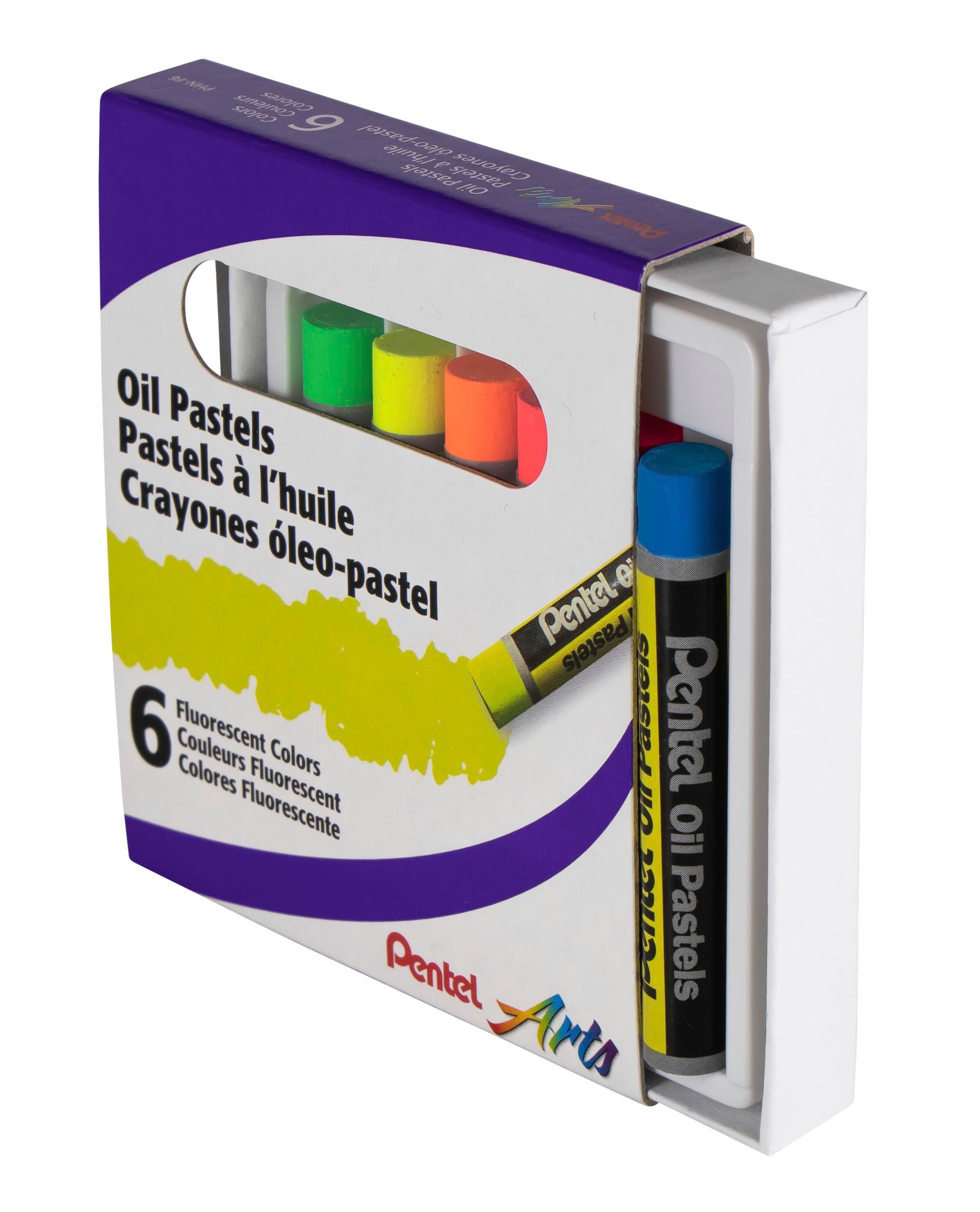 OIL PASTEL PENTEL ASST FLUORESCENT SET OF 6