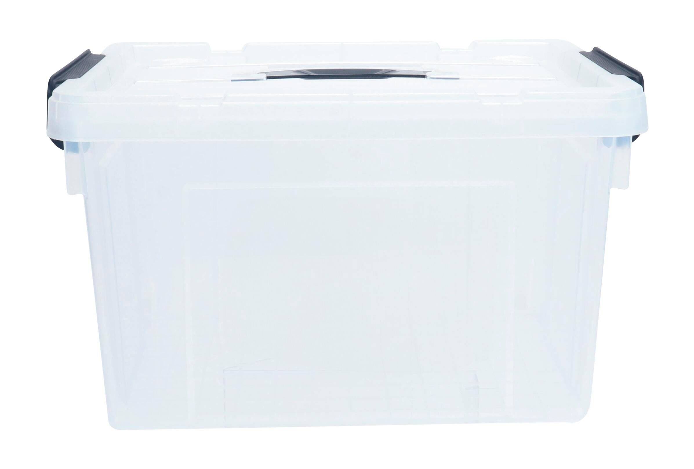 SPACEXPERT SMALL STORAGE BIN WITH LID - 23 QT - CLEAR - EACH