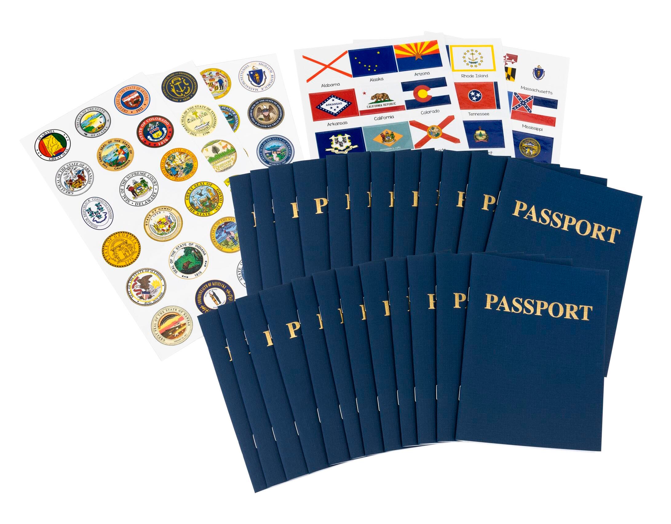 PASSPORT BOOK AND STICKER SET