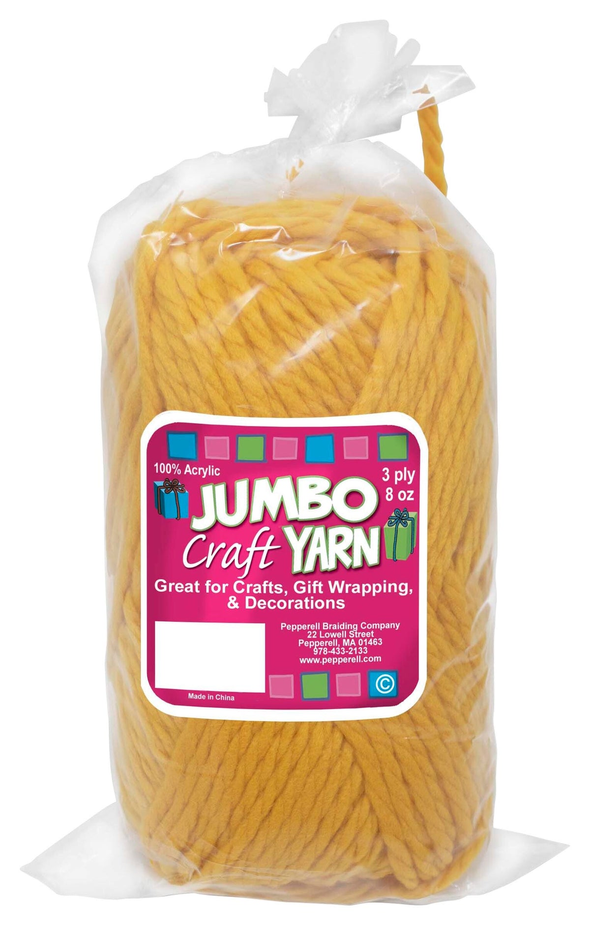 YARN JUMBO ROVING PEPPERELL 8 OZ 3 PLY YELLOW