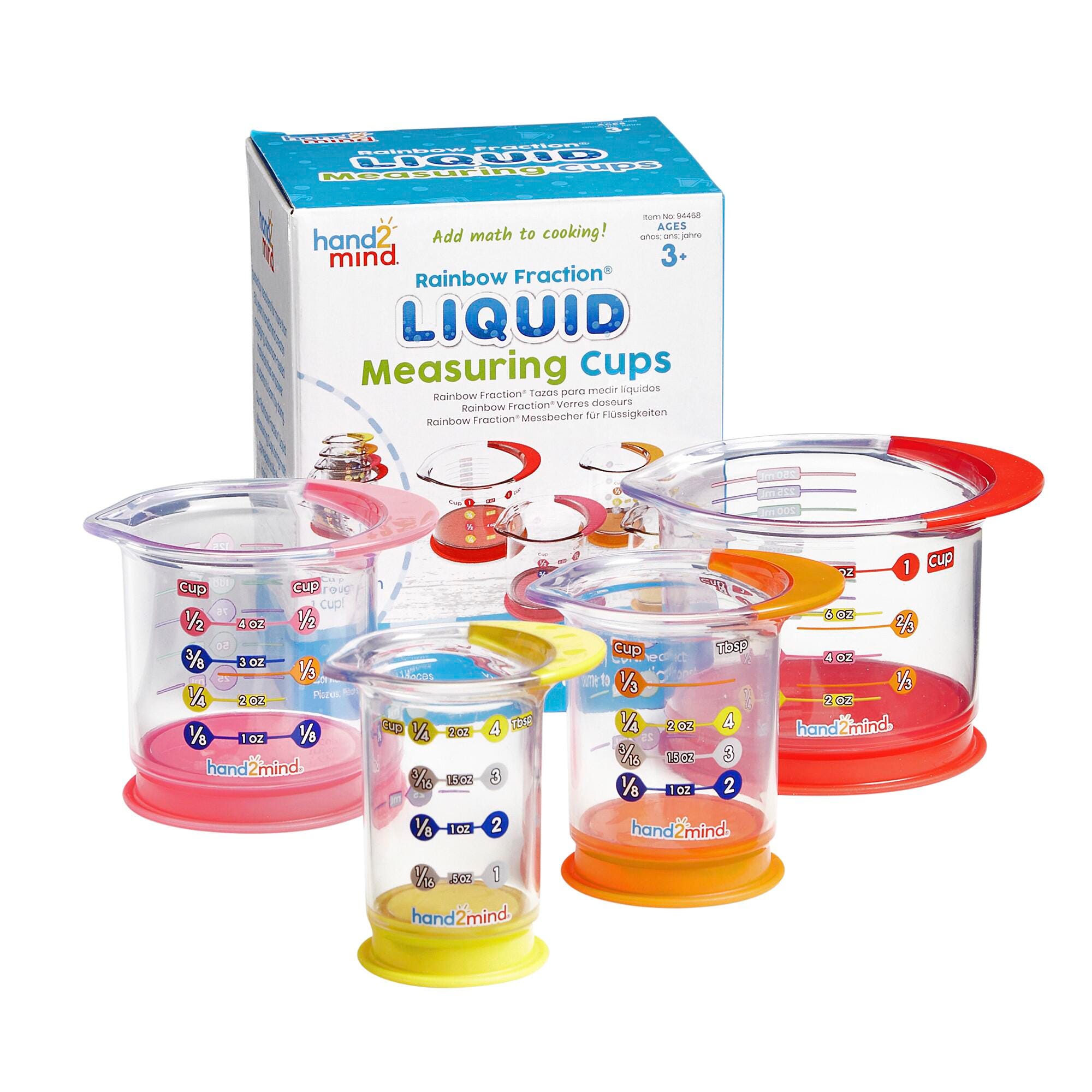 RAINBOW FRACTION LIQUID MEASURING CUPS