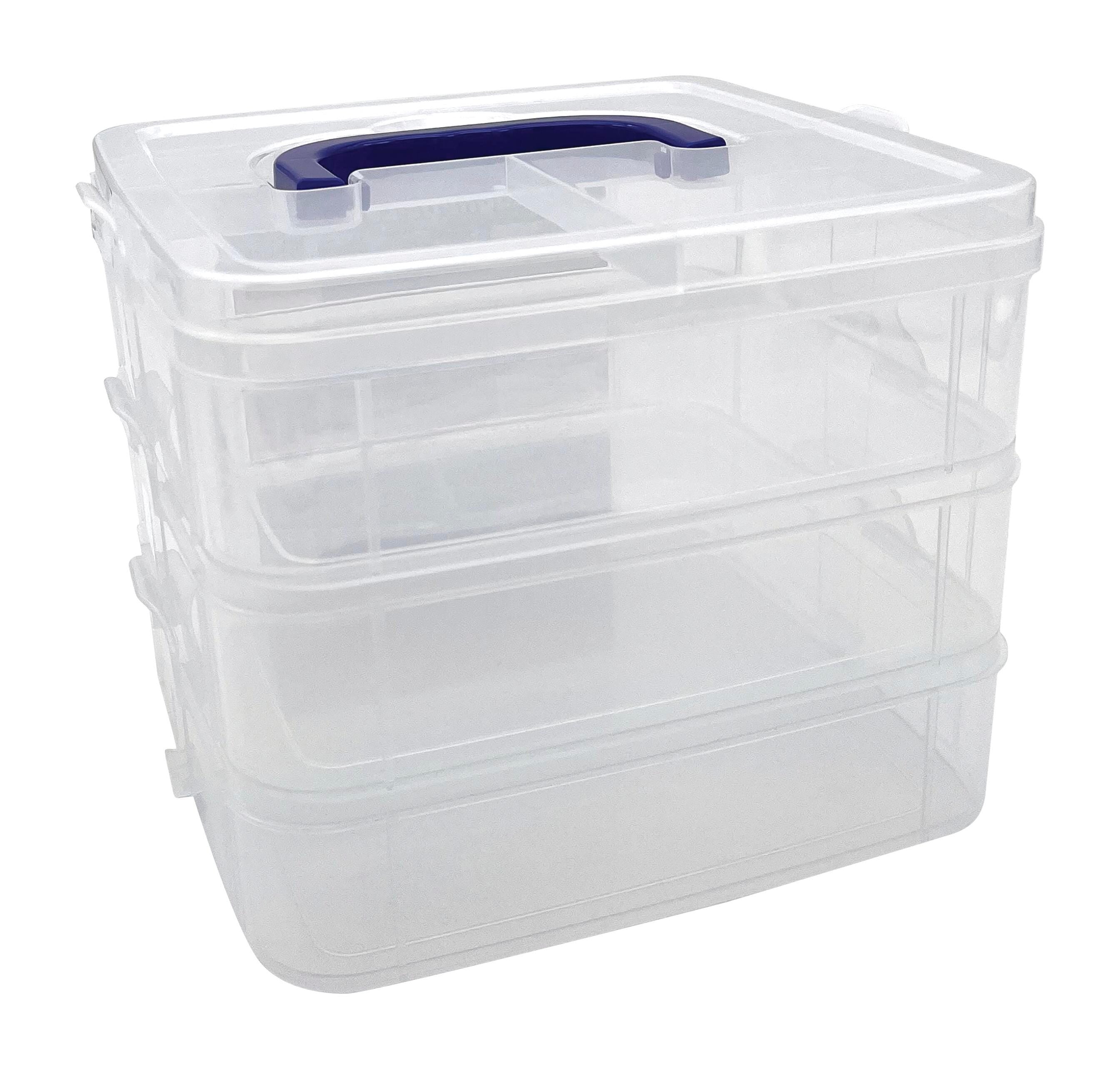STORAGE CONTAINERS STACKABLE CLEAR EACH