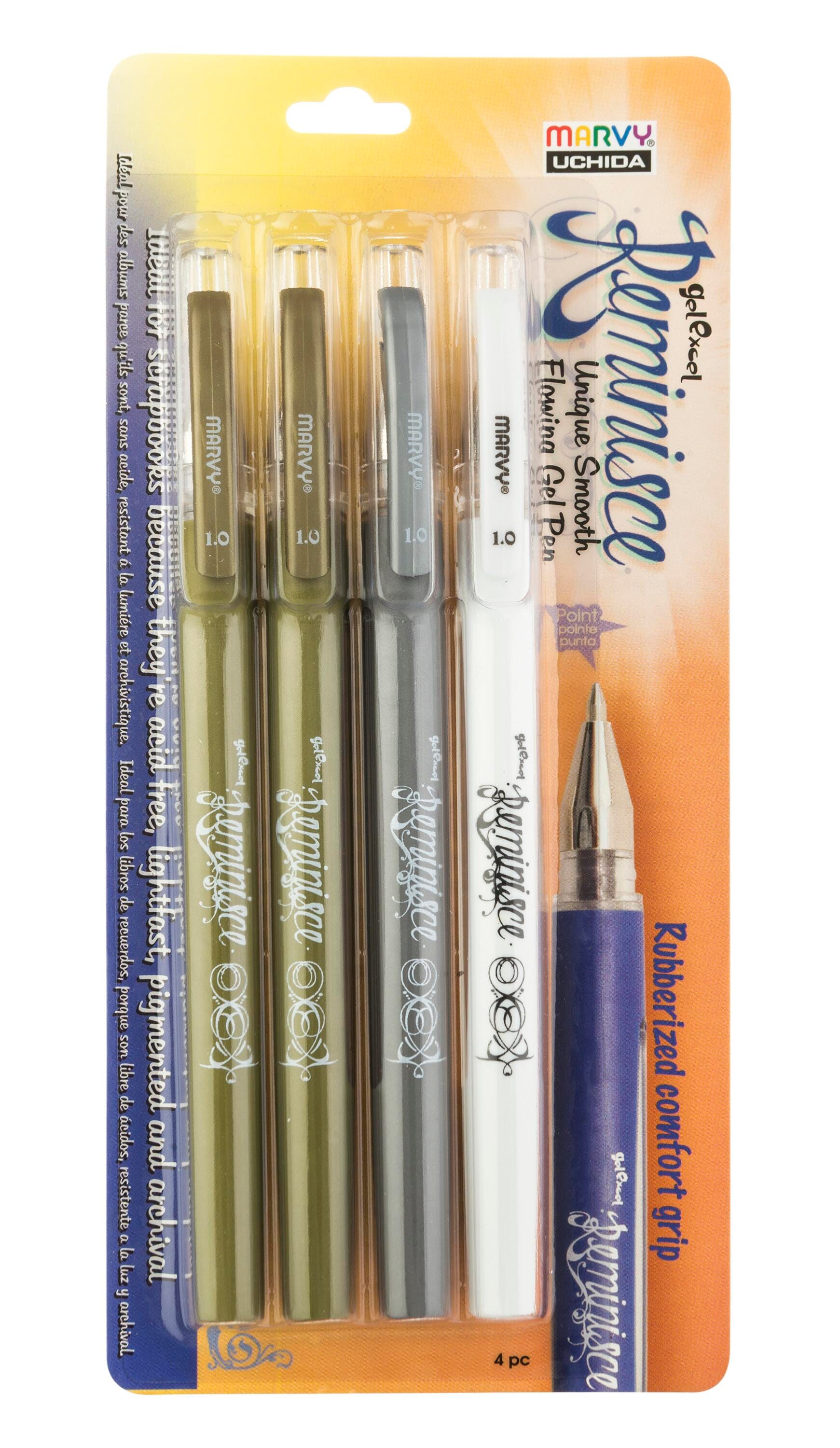 PENS MARVY GEL REMINISCE METALLIC SET OF 4