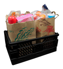 STORAGE CRATE FOLDING 8X13X9.75 BLACK EACH