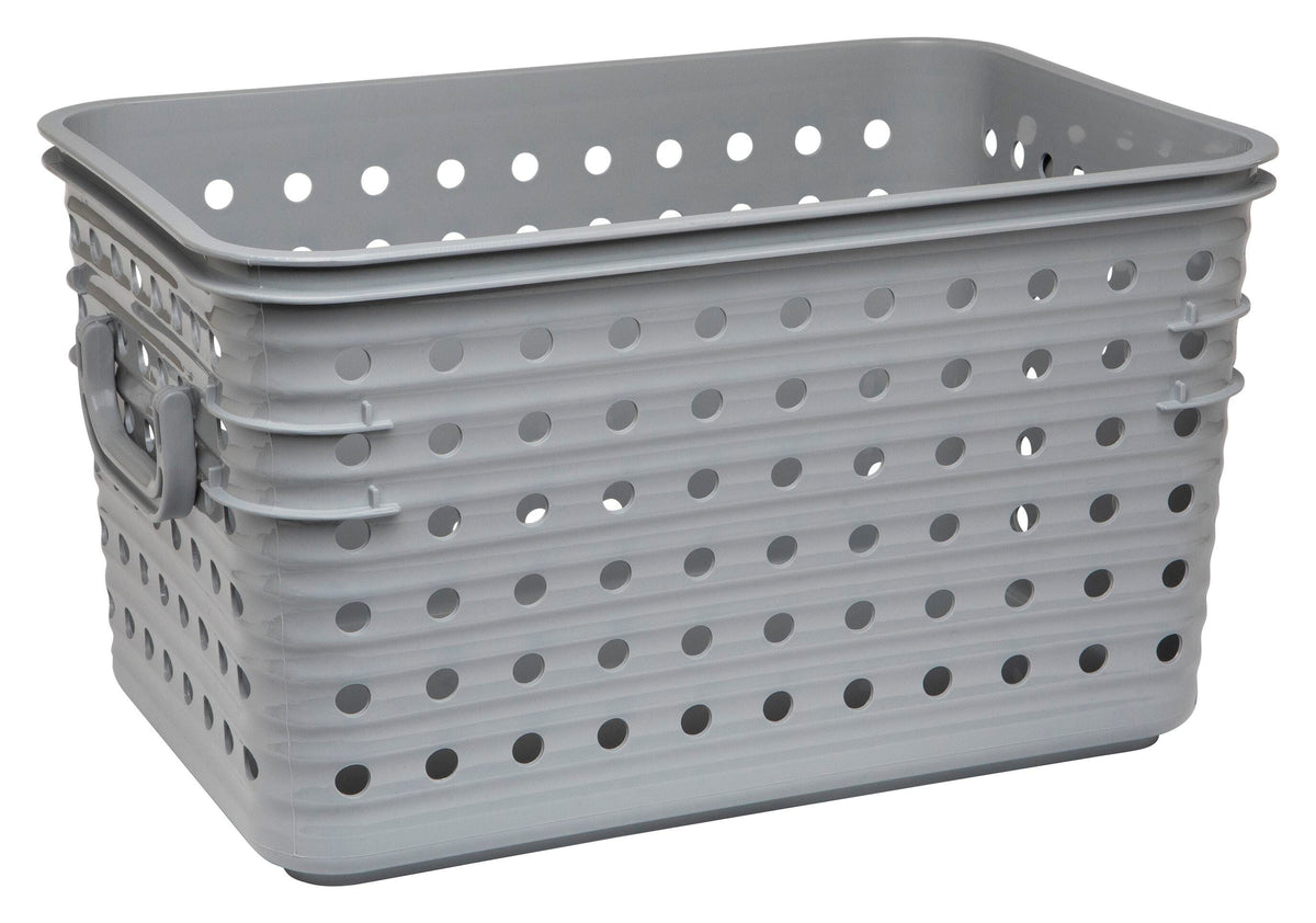 BASKET MEDIUM DOT 16.75X10.75X9.5 ASST EACH