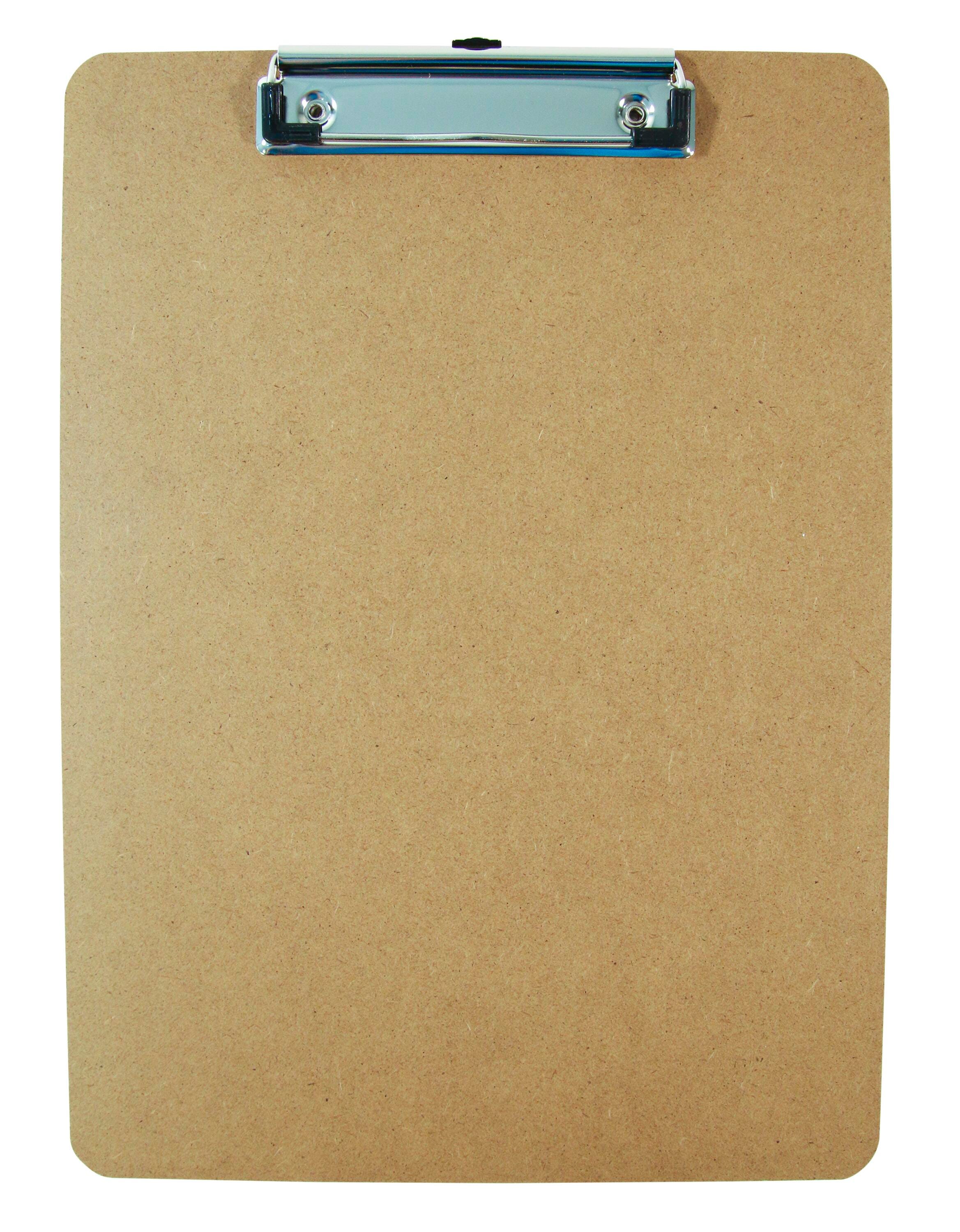 CLIPBOARD MASONITE 9X12.5 IN LETTER - LOW PROFILE CLIP - SCHOOL SMART - EACH