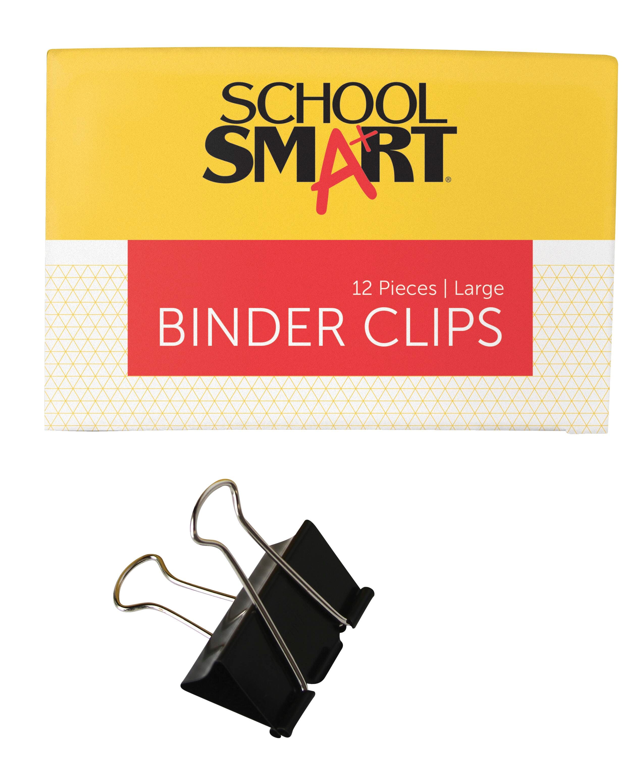 CLIP BINDER 2 IN BLACK PACK OF 12 - SCHOOL SMART
