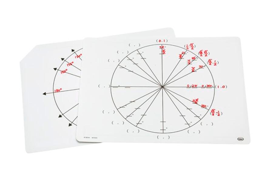 MATS WIPE-ON WIPE-OFF UNIT CIRCLES SET OF 10