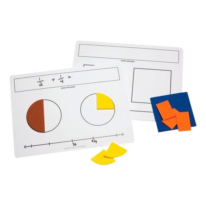 MATS WIPE-ON WIPE-OFF FRACTION SET OF 10