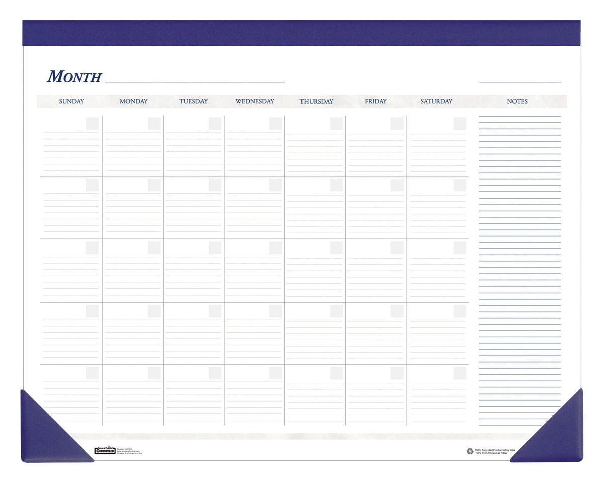 CALENDAR DESK PAD 12 MONTH NON DATED 22X17 IN