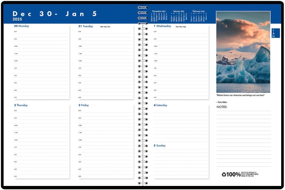 PLANNER CALENDAR 12 MONTH 8.5X11 IN EARTHSCAPE 24-25