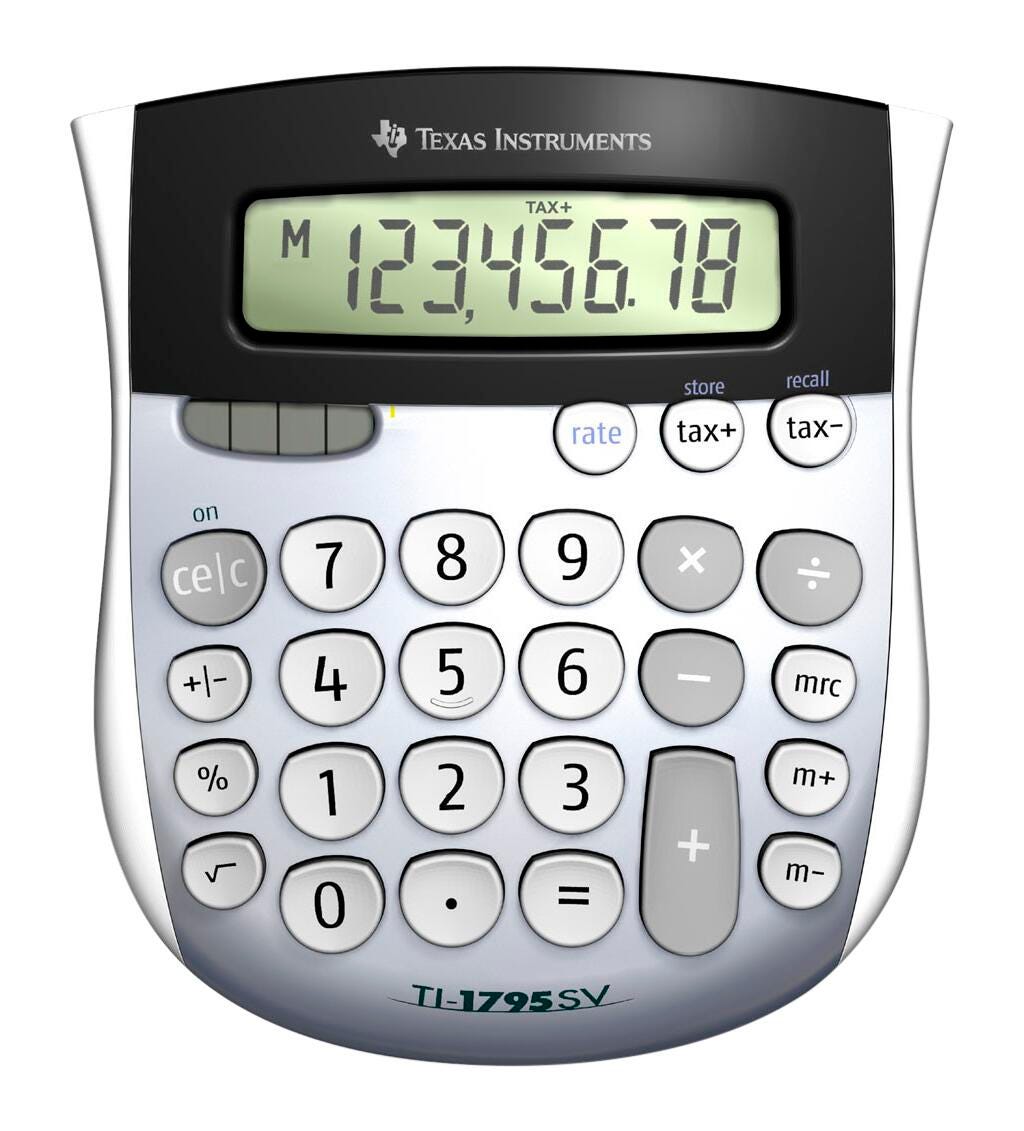 TEXAS INSTRUMENTS TI-1795 SV SIMPLE CALCULATOR