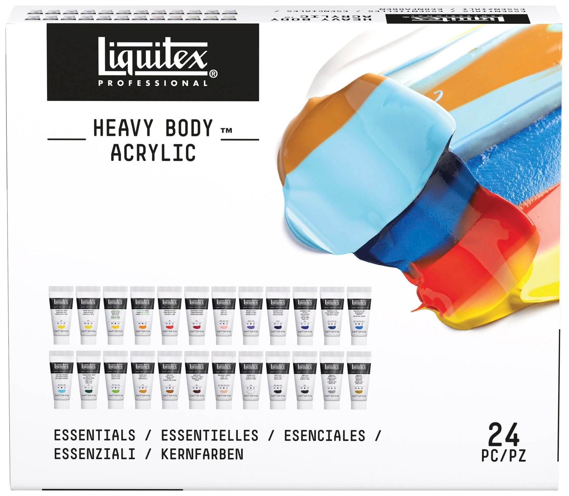 PAINT ACRYLIC HB LIQUITEX 0.74 OZ ESSENTIAL SET OF 24