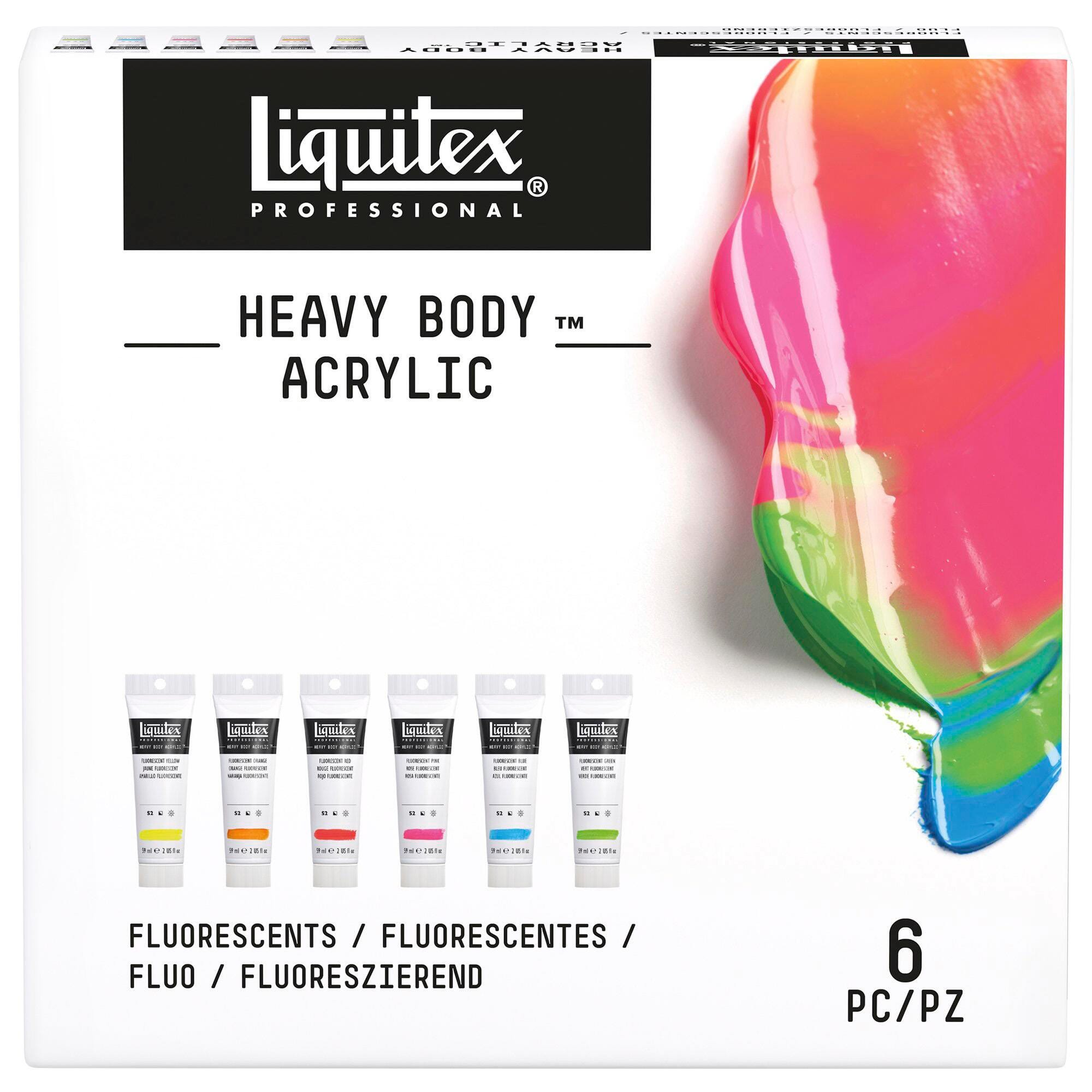 PAINT ACRYLIC HB LIQUITEX 2 OZ FLUORESCENT SET OF 6