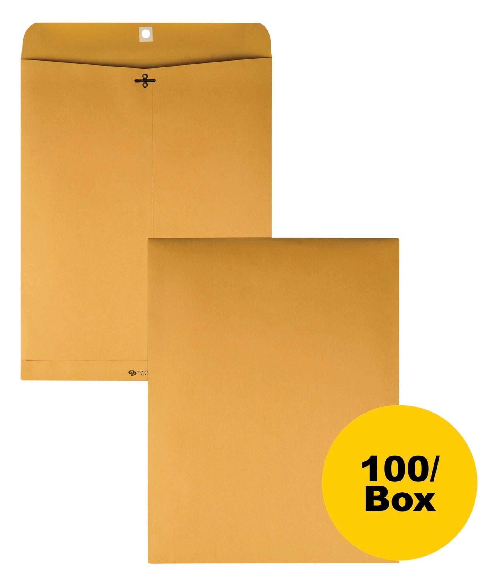 ENVELOPE CLASP 12X15.5 IN KRAFT BX OF 100