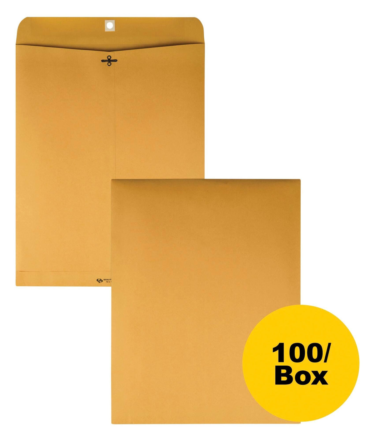ENVELOPE CLASP 12X15.5 IN KRAFT BX OF 100