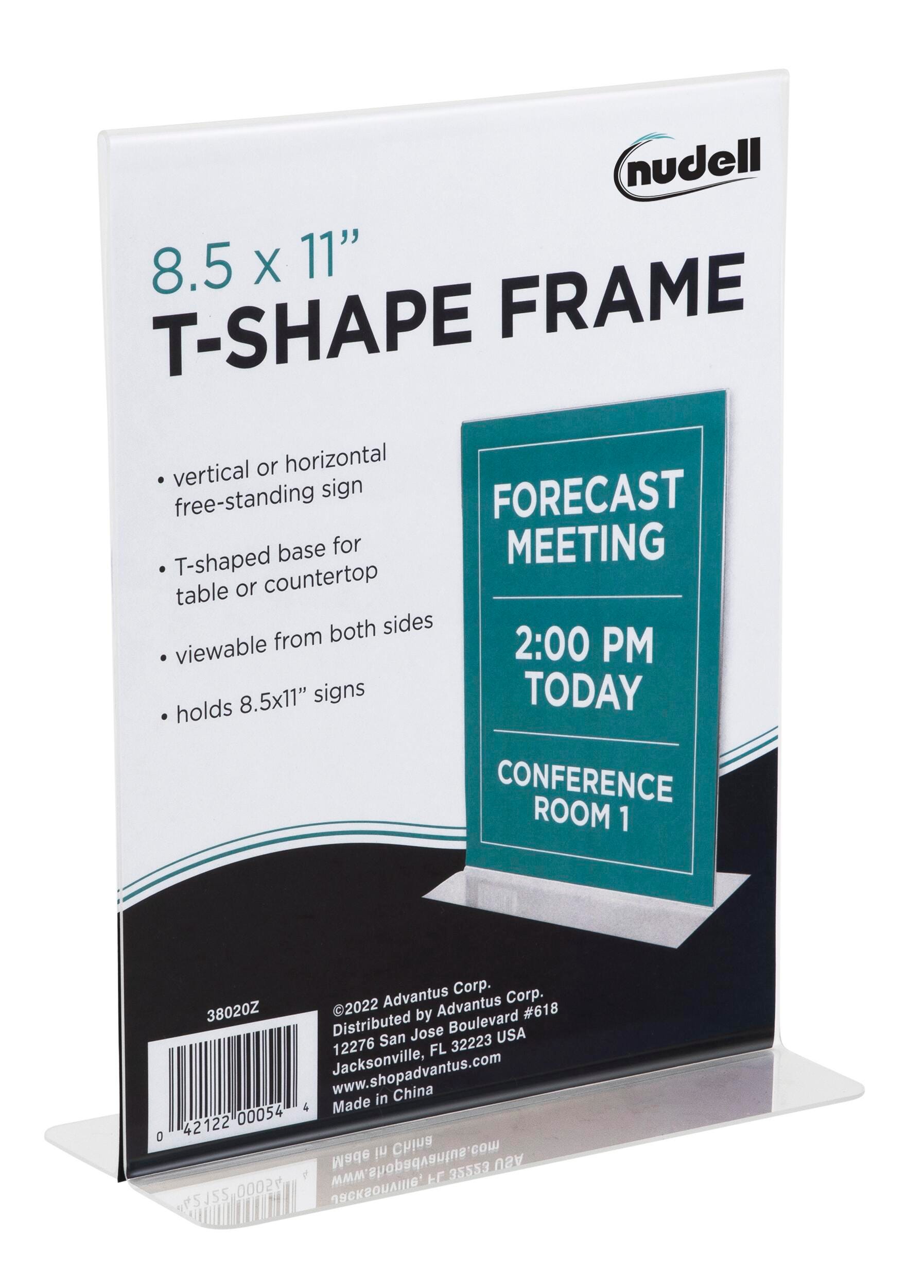 FRAME SIGN HOLDER T-SHAPE 8.5X11