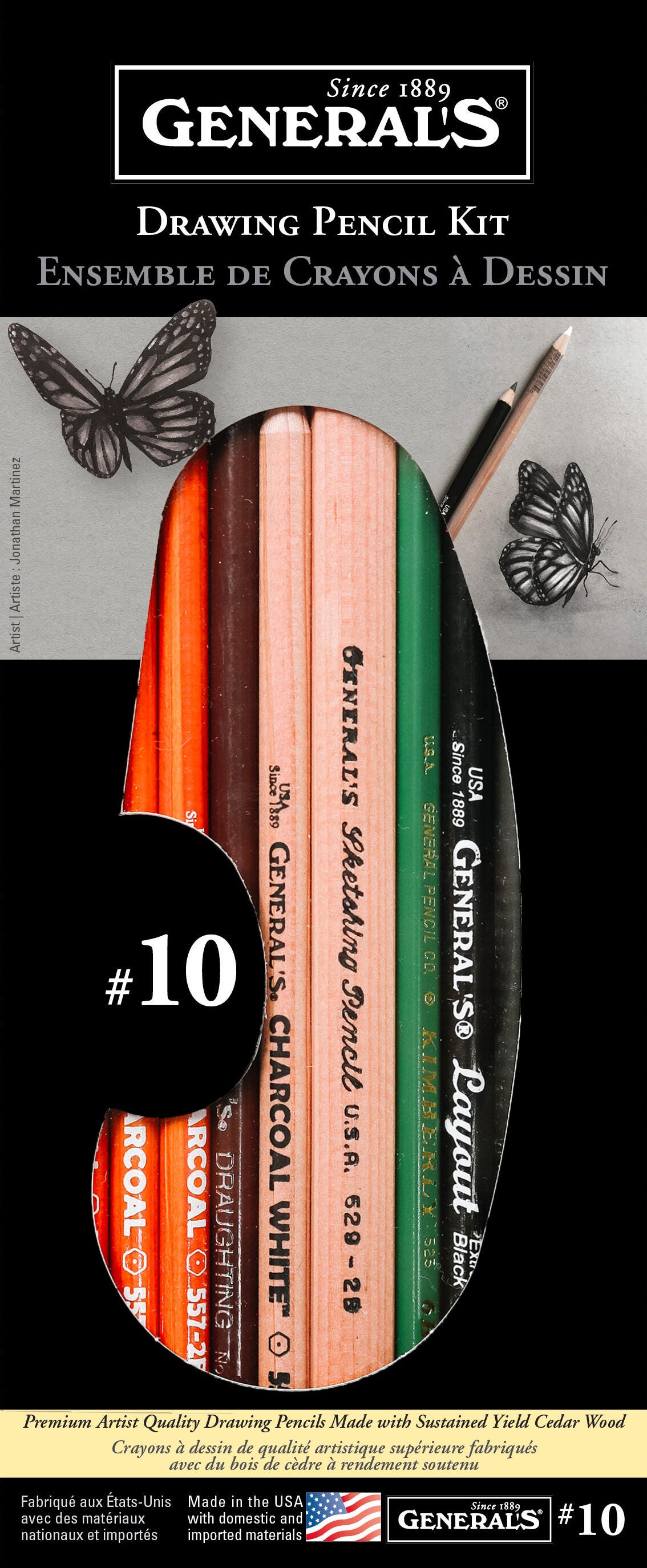 PENCILS DRAWING GENERALS DRAWING KIT SET OF 13
