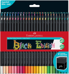 PENCILS COLORED FABER CASTELL BLACK EDITION ASST COLORS SET OF 50