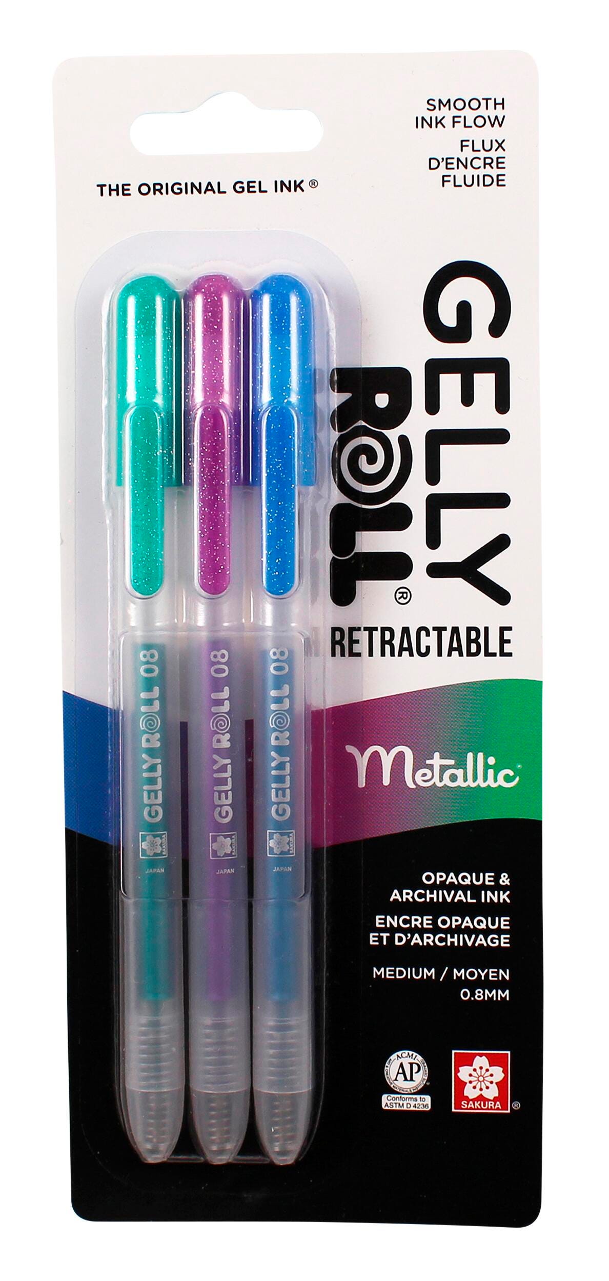 PEN GELLY ROLL RT METALLICS SET OF 3