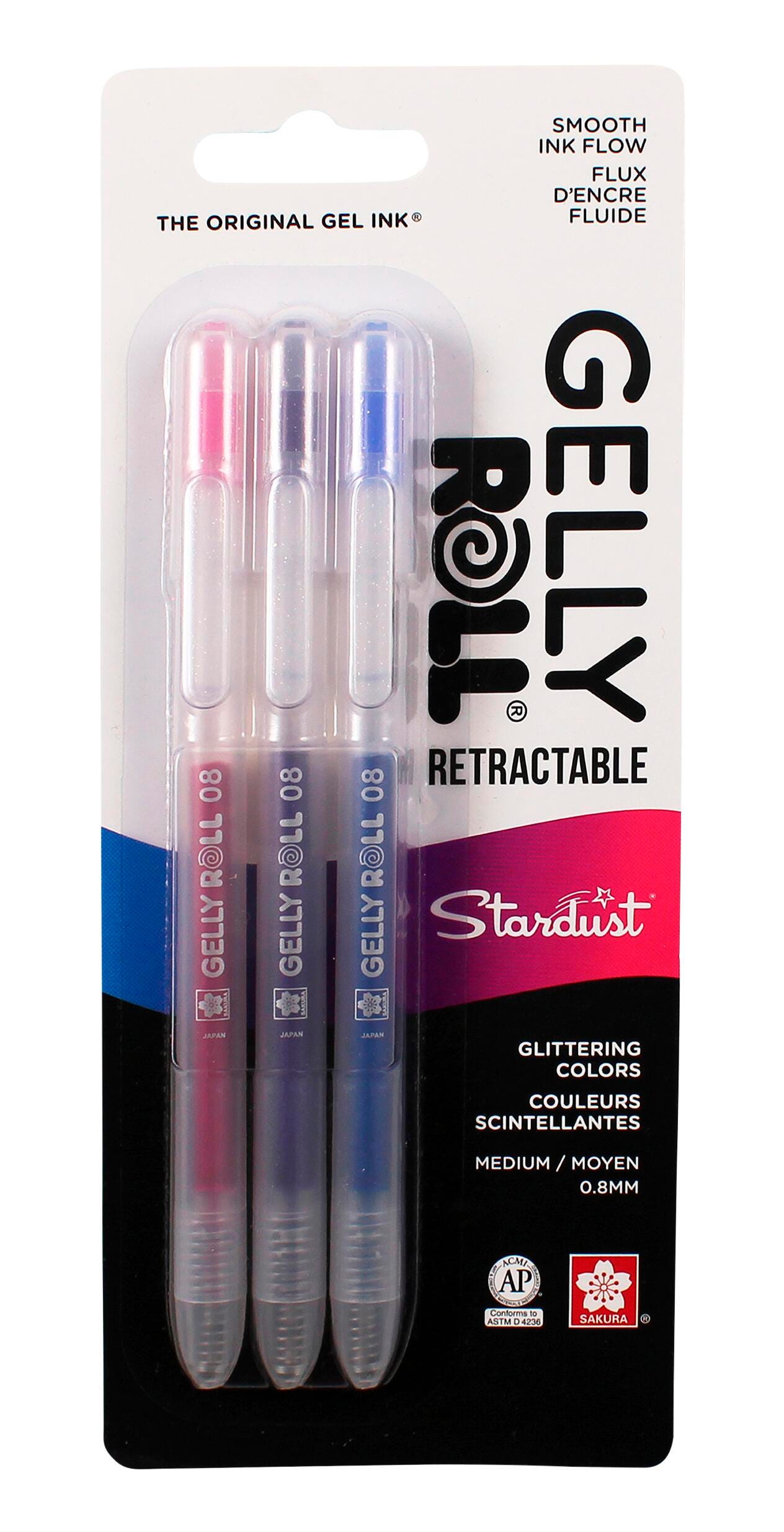 PEN GELLY ROLL RT STARDUST SET OF 3