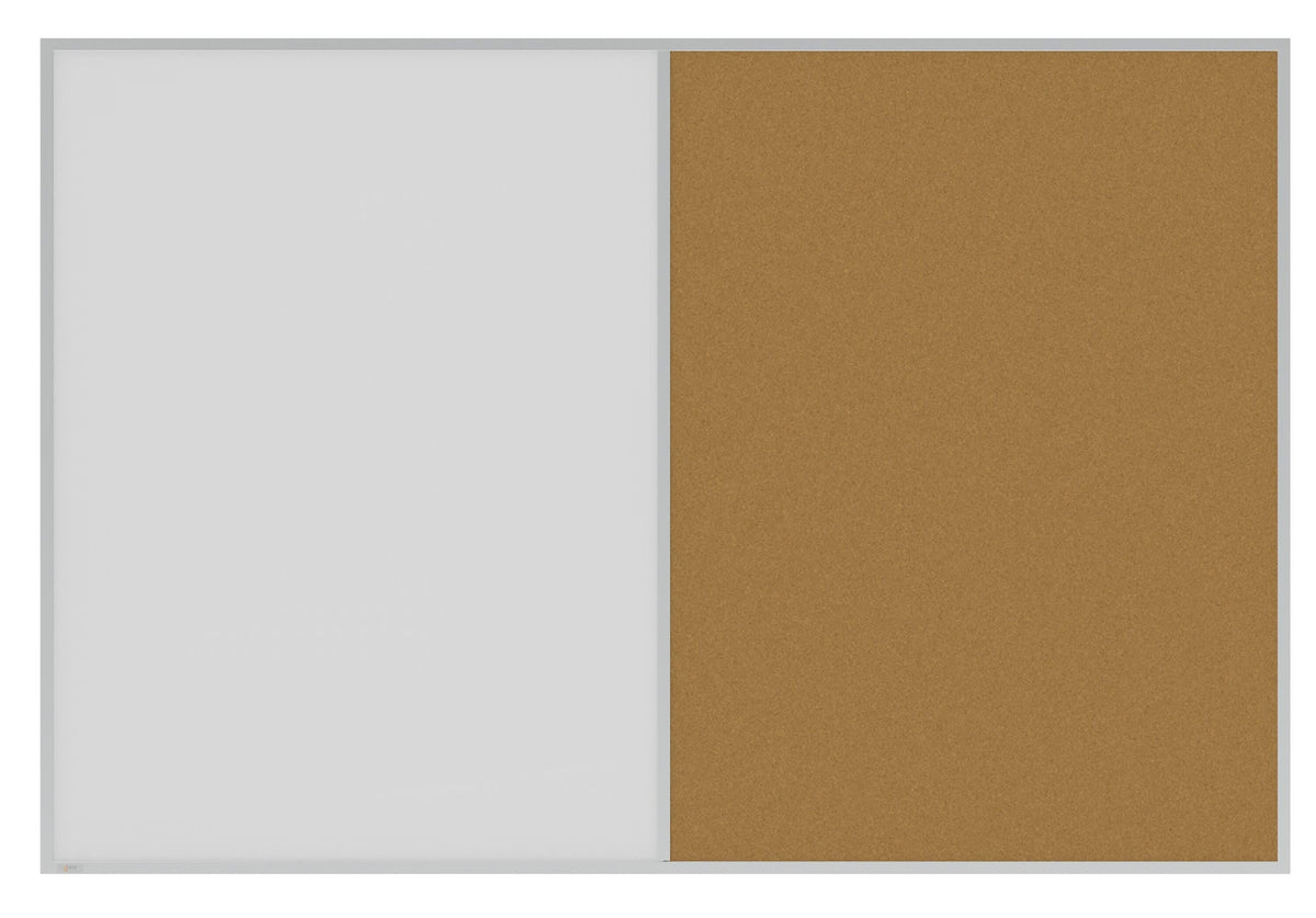 COMBINATION BOARD - GHENT - WHITEBOARD CORKBOARD COMBO - ALUMINUM FRAME - NON-MAGNETIC - 4 H X 6 W FT