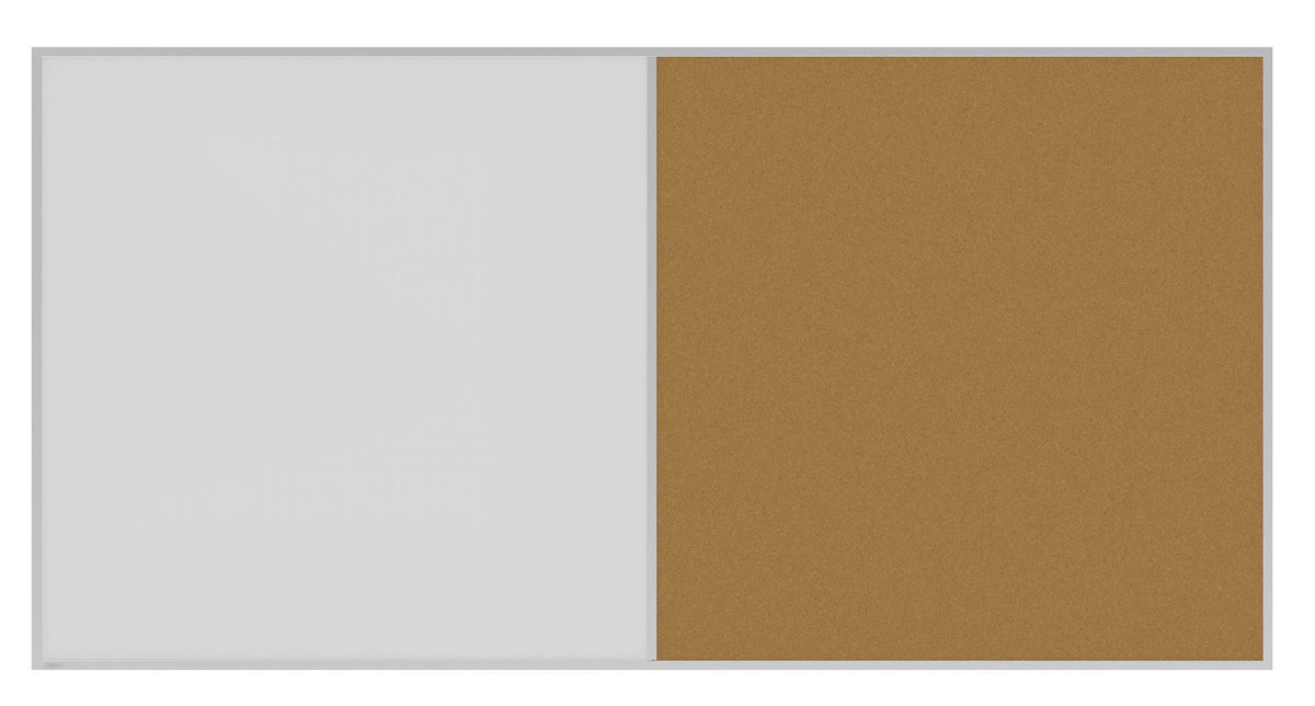 COMBINATION BOARD - GHENT - WHITEBOARD CORKBOARD COMBO - ALUMINUM FRAME - NON-MAGNETIC - 4 H X 8 W FT