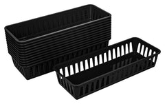 STORAGE BASKET STOREX 10 X 2 BLACK PACK OF 12
