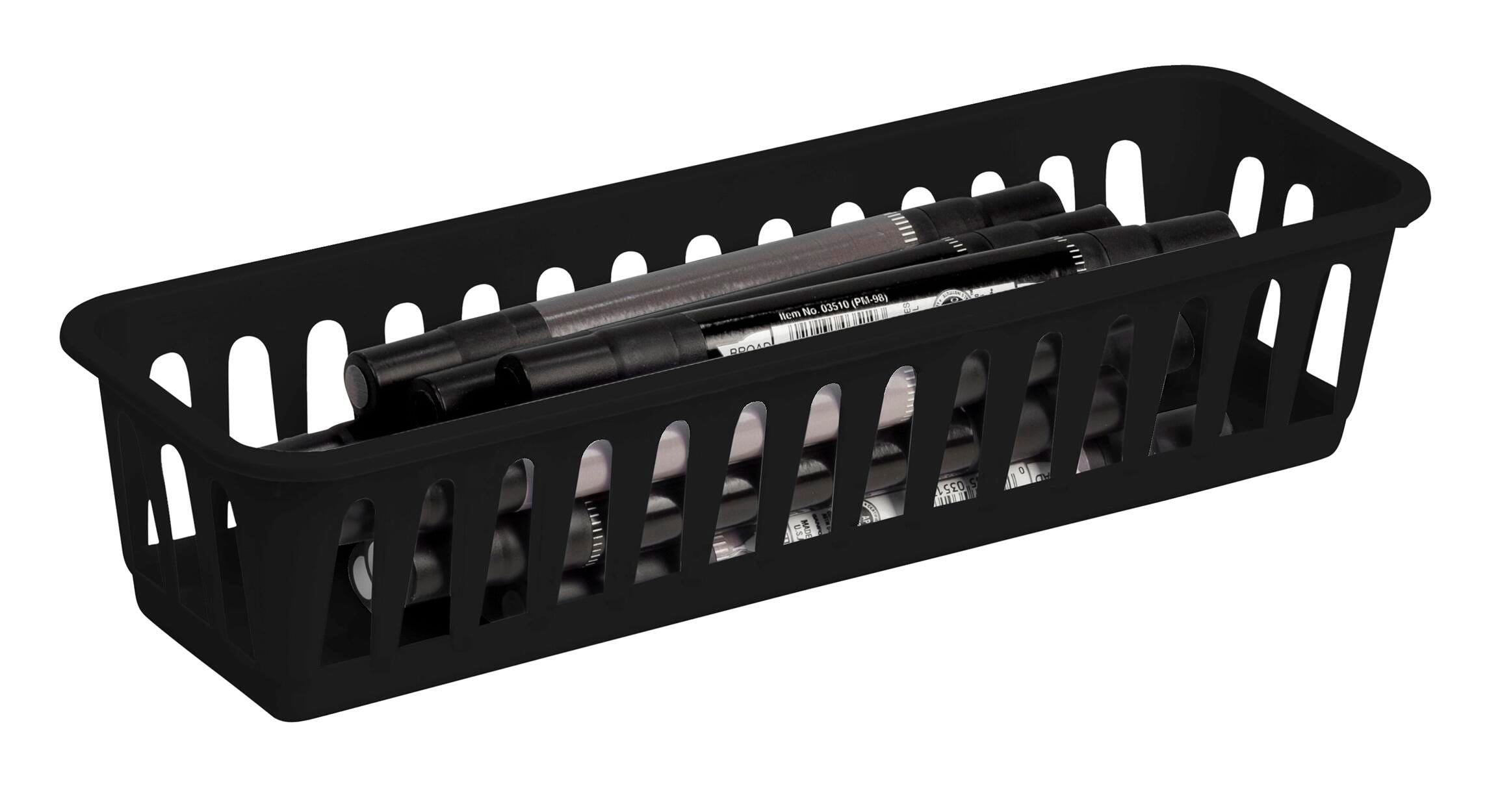 STORAGE BASKET STOREX 13 X 4 BLACK PACK OF 12