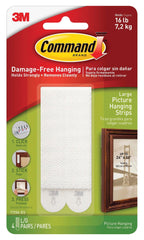 HANGING PICTURE COMMAND LARGE WHITE PACK OF 4
