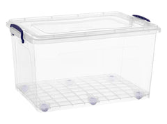 SUPERIO BRAND WHEELED STORAGE BIN - 44 QT - CLEAR - EACH