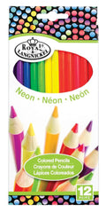 PENCILS COLORED ROYAL ASST NEON SET OF 12