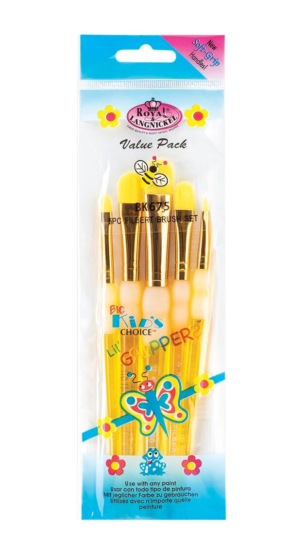 BRUSH BIG KIDS DELUXE FILBERT SET OF 5