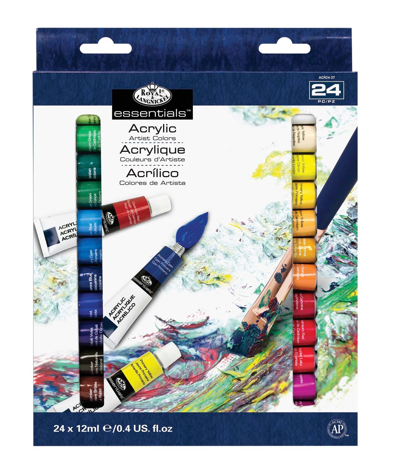 PAINT ACRYLIC ROYAL ESSENTIALS 0.4 OZ SET OF 24