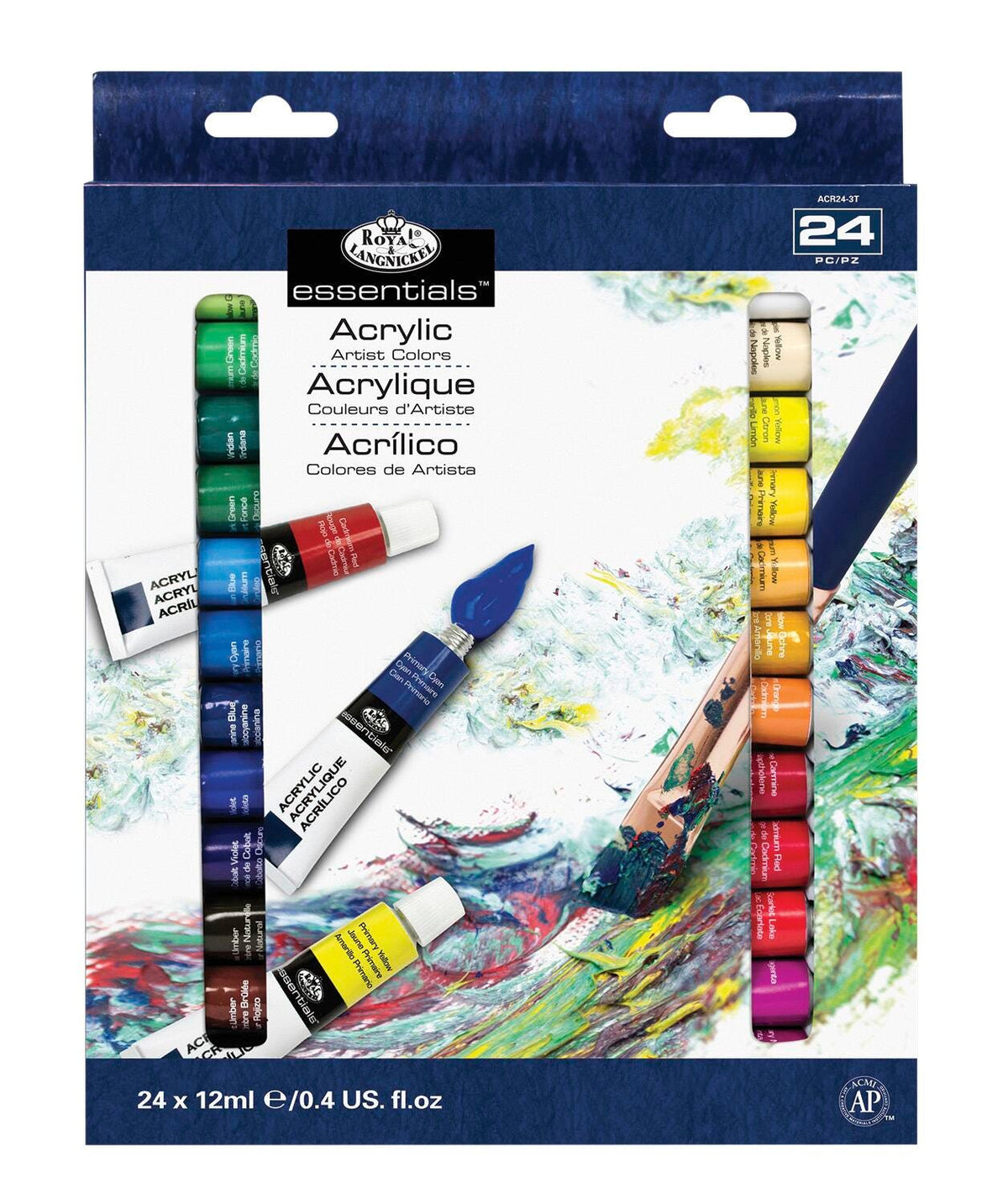PAINT ACRYLIC ROYAL ESSENTIALS 0.4 OZ SET OF 24