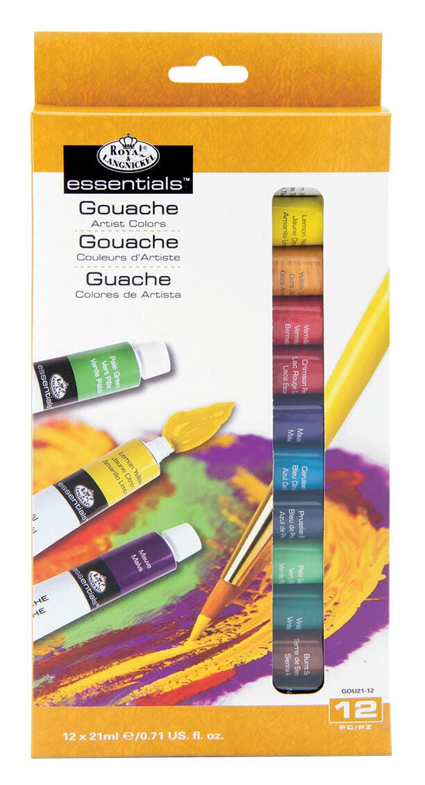 PAINT WATERCOLOR GOUACHE ROYAL 0.71 OZ SET OF 12