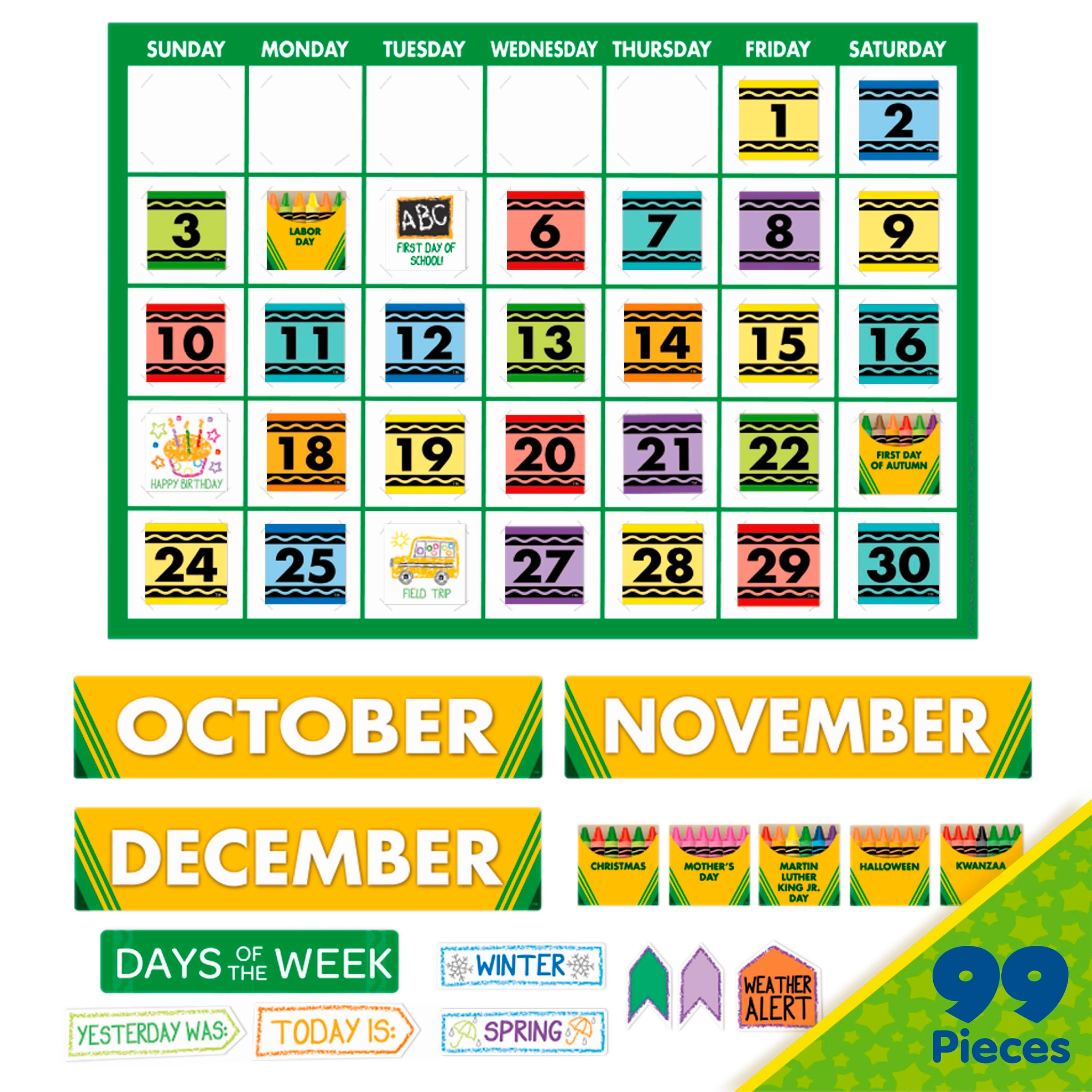 CALENDAR CRAYOLA BULLETIN BOARD SET