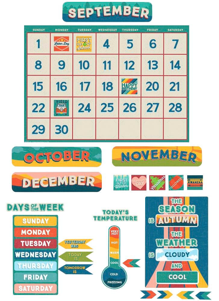 CALENDAR BULLETIN BOARD SET ADVENTURER