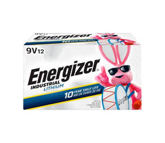 BATTERY - ENERGIZER INDUSTRIAL LITHIUM 9V BATTERY - PACK OF 12