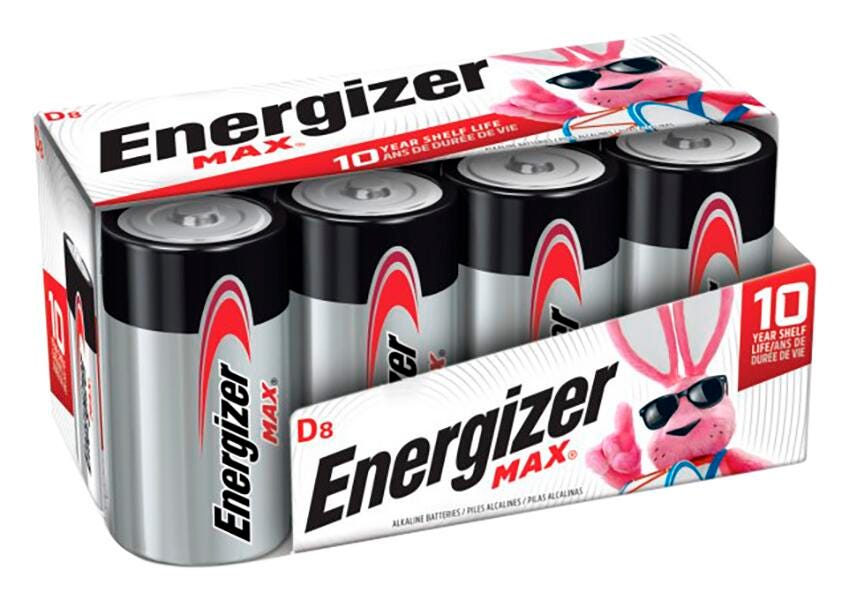 ENERGIZER MAX D BATTERIES - 8 PACK