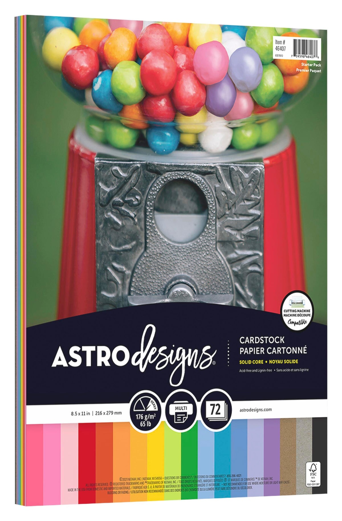 PAPER ASTROBRIGHTS ASST 18 CLR 8.5 X 11 IN 72 SHTS