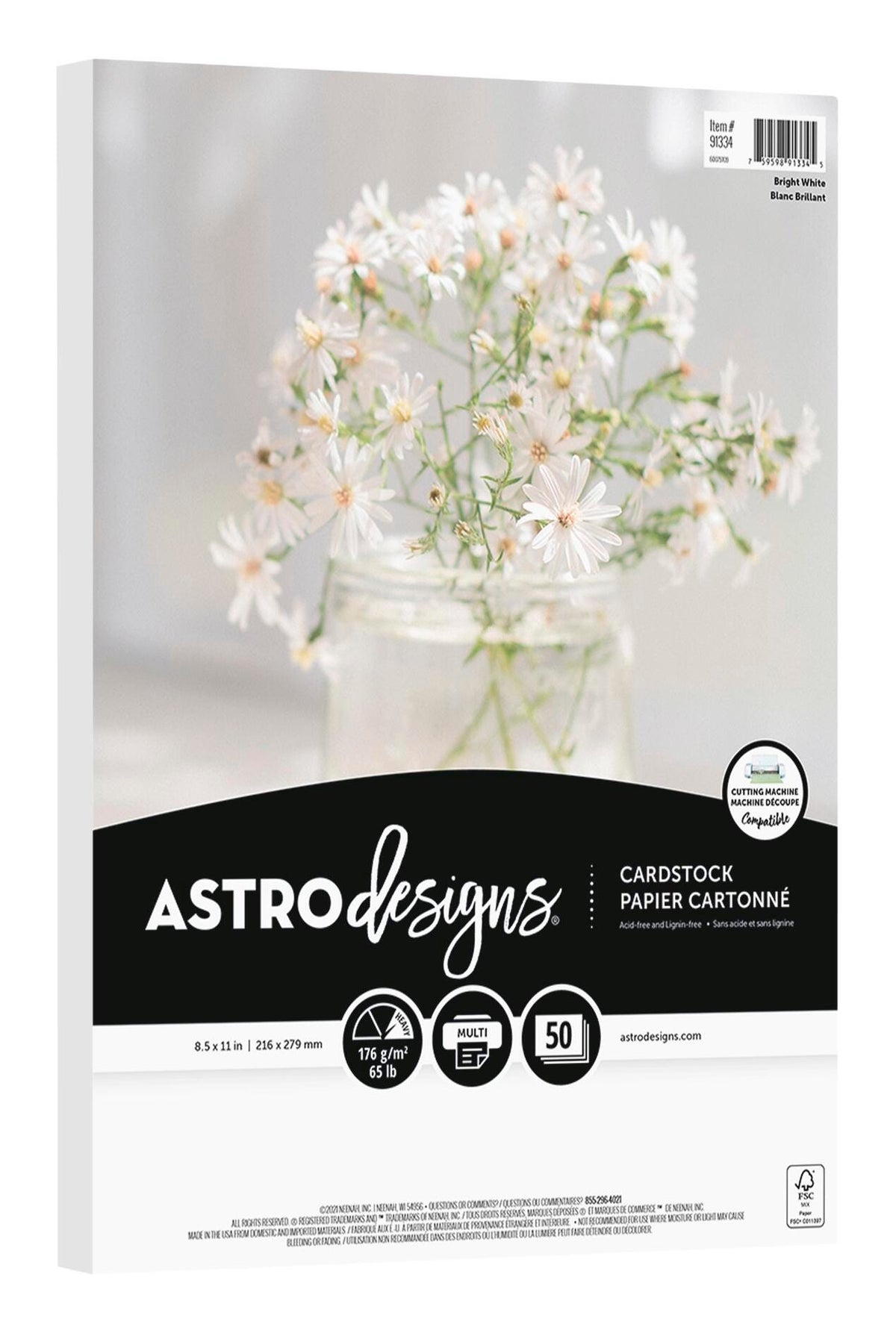 PAPER ASTROBRIGHTS BRIGHT WHITE 8.5 X 11 IN 50 SHTS