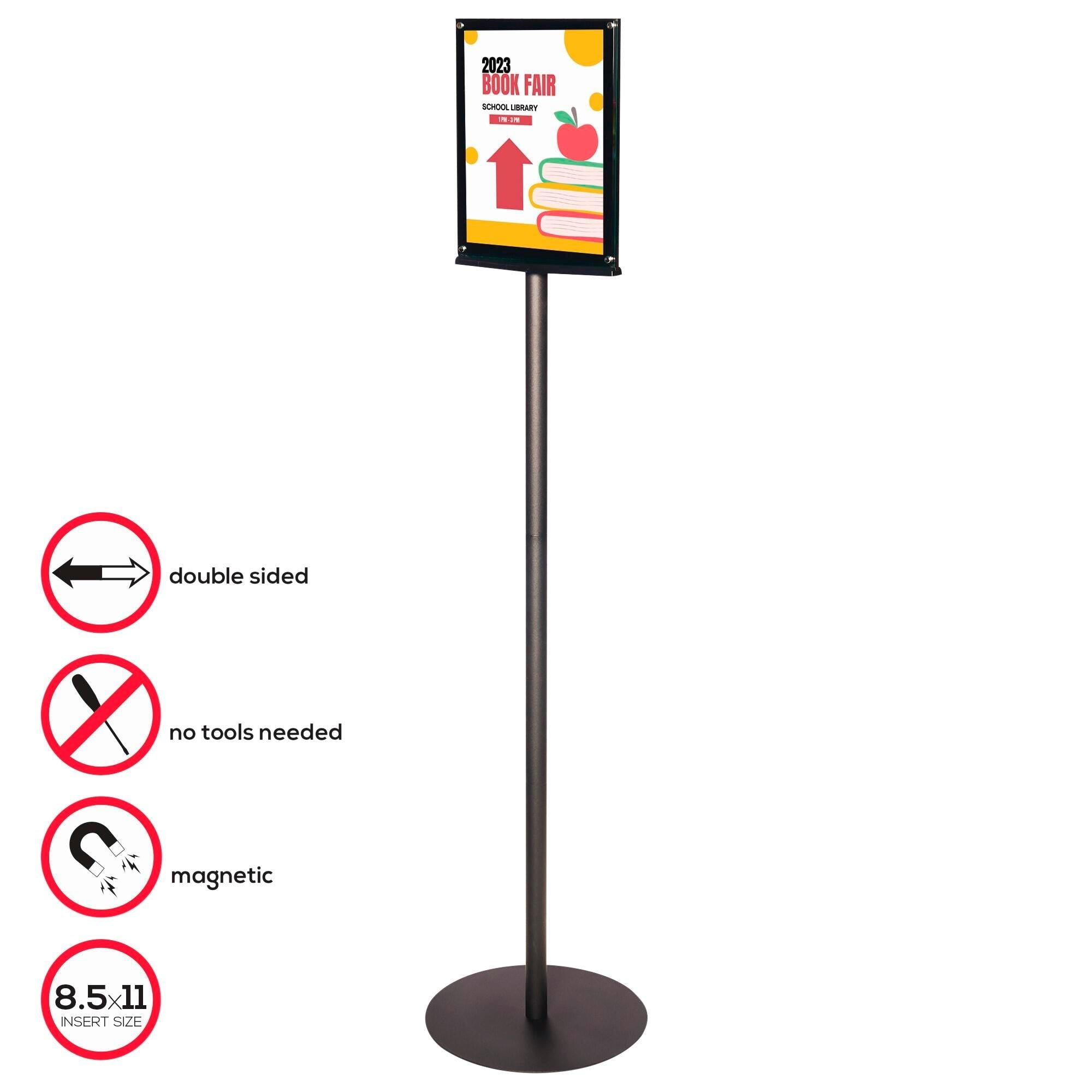 DEFLECT - DUAL SIDED SIGN STAND BLK