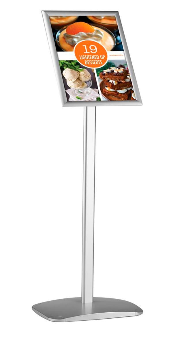 UVP - SILVER SWIVEL SNAP FRAME MENU STAND- 8 1/2 X 11 IN