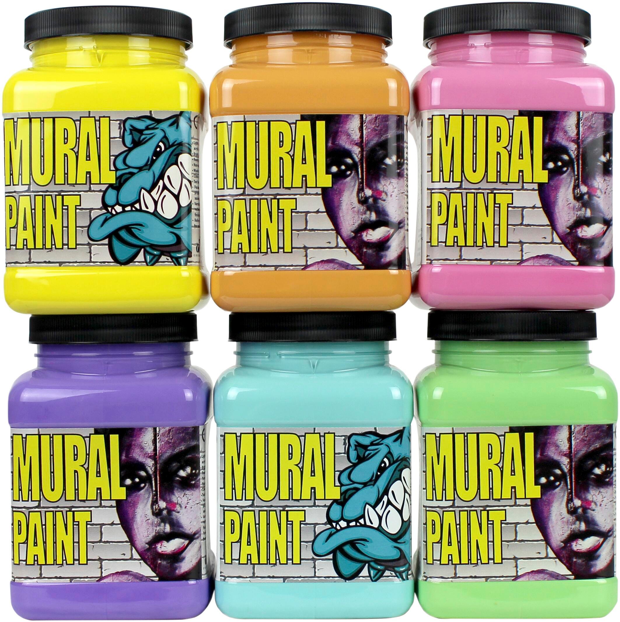 PAINT MURAL CHROMA PASTEL TINT COLORS PINT SET OF 6