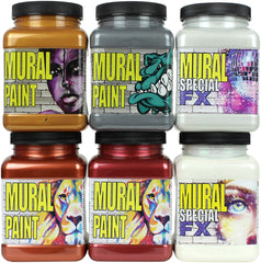 PAINT MURAL CHROMA METALLIC COLORS PINT SET OF 6